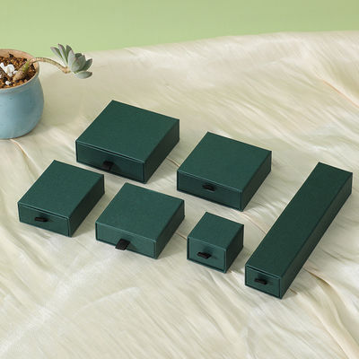 Boîte coulissante de luxe avec ruban de cordon Jeu de cadeau Boîte de bijoux Set Drawer Box