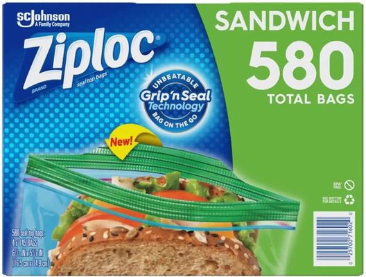 Sacs à sandwich en plastique polyester réutilisable 580 347 166 152 14 pour emballage alimentaire