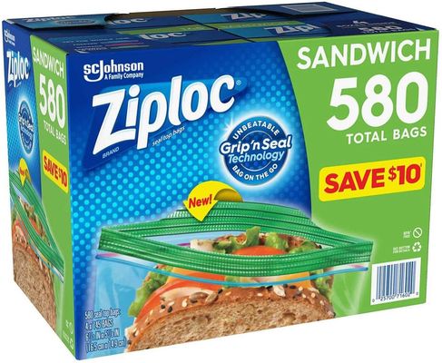 Sacs à sandwich en plastique polyester réutilisable 580 347 166 152 14 pour emballage alimentaire