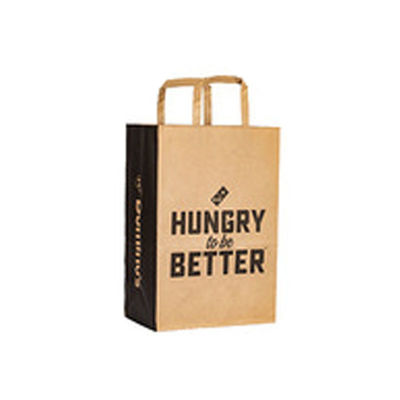 Flexiloop Manche Logo personnalisé Accepté Sacs en papier Kraft pour acheter des cadeaux en boutique