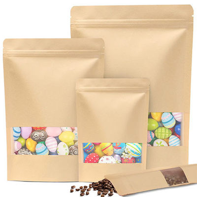 Sac de papier kraft brun/blanc jetable pour le stockage des aliments