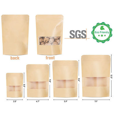 Sac de papier kraft brun/blanc jetable pour le stockage des aliments