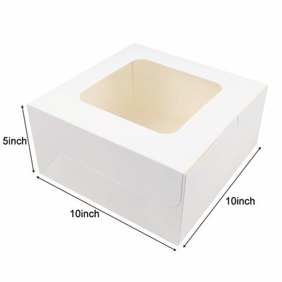 Commande personnalisée acceptée 12 x 12 x 6 pouces boîte de gâteau en carton carré avec fenêtre