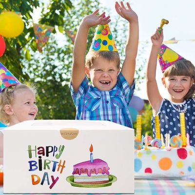 Commande personnalisée acceptée 12 x 12 x 6 pouces boîte de gâteau en carton carré avec fenêtre
