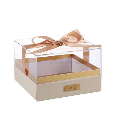 Boîte d'emballage de cadeau en papier pour bougies Logo personnalisé Luxe boîte de rangement en acrylique transparent