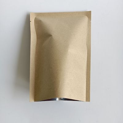 0.14MM épaisseur Sac en papier kraft écologique avec feuille d'aluminium et gravure