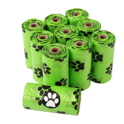 Sac à ordures en plastique pour chiens et chats avec rouleau d'unité de PE dégradable et logo OEM