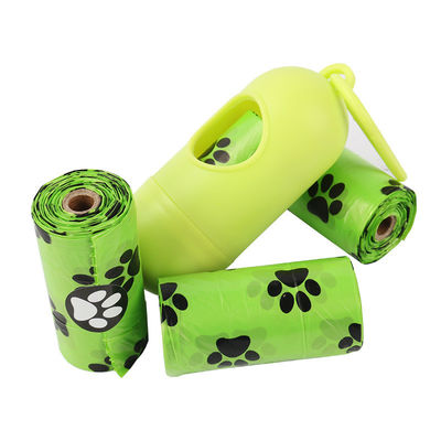 Sac à ordures en plastique pour chiens et chats avec rouleau d'unité de PE dégradable et logo OEM