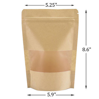 Sac à dos de papier kraft brun pratique avec fermeture à glissière pour une manipulation et un stockage faciles
