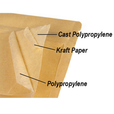 Sac à dos de papier kraft brun pratique avec fermeture à glissière pour une manipulation et un stockage faciles