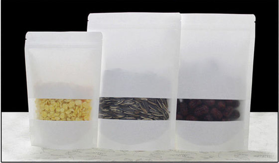 50-200 microns épaisseur poche debout sacs de papier kraft pour emballage de sacs à thé