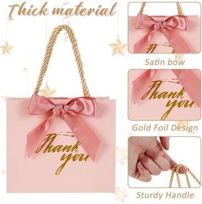 Emballage de vêtements Sac de magasinage avec poignée de ruban et logo personnalisé