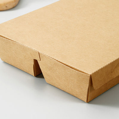 Emballage de collations personnalisé en papier kraft boîtes d'emballage de restauration rapide jetables 5 S