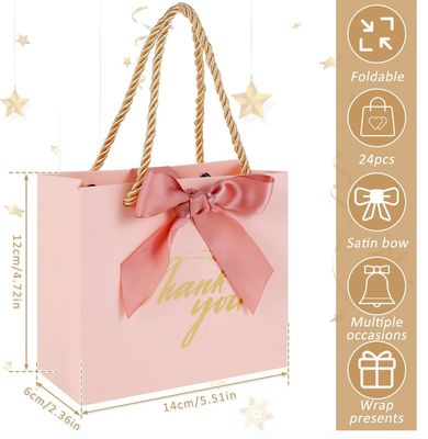 Emballage de vêtements Sac de magasinage avec poignée de ruban et logo personnalisé