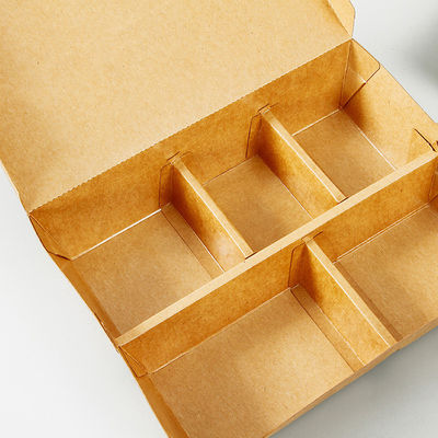 Emballage de collations personnalisé en papier kraft boîtes d'emballage de restauration rapide jetables 5 S