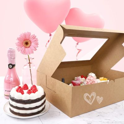 Industrie alimentaire Papier kraft brun 12 comptez boulangerie boîte porteuse pour muffins pâtisseries Cupcake