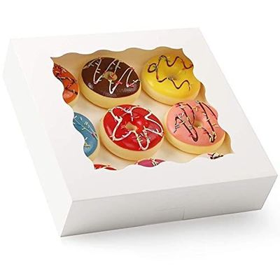 Boîte à gâteaux de boulangerie avec 12 trous en papier kraft