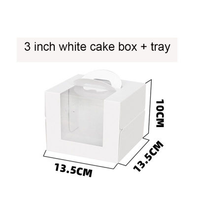 Boîte à gâteaux blanche 3 pouces 4 pouces 6 pouces 8 pouces en papier artisanal non recouvert