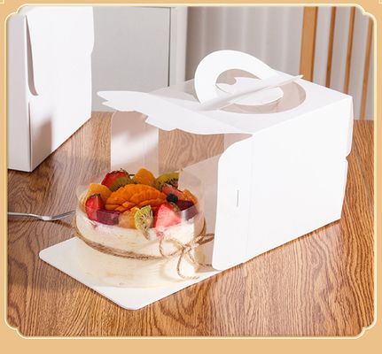 Boîte à gâteaux blanche 3 pouces 4 pouces 6 pouces 8 pouces en papier artisanal non recouvert