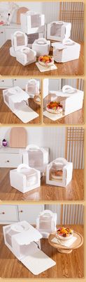 Boîte à gâteaux blanche 3 pouces 4 pouces 6 pouces 8 pouces en papier artisanal non recouvert