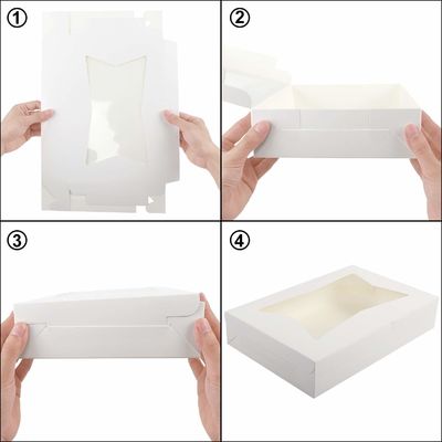 10 12 pouces de haut fromage gâteau gâteau à la pâte boîte de papier boulangerie avec fenêtre transparente