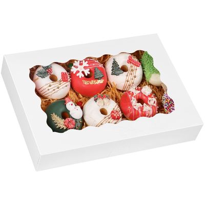 Conformité aux exigences spécifiques du client 12x12x12 boîtes de gâteaux de taille personnalisée avec fenêtres claires