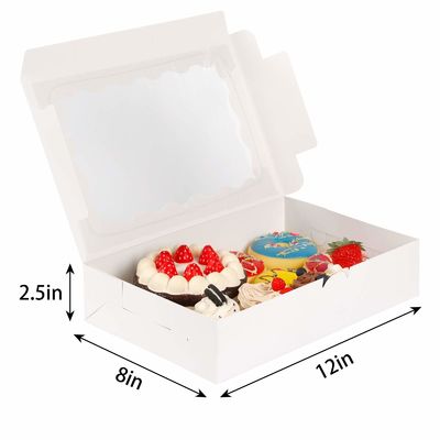 Conformité aux exigences spécifiques du client 12x12x12 boîtes de gâteaux de taille personnalisée avec fenêtres claires