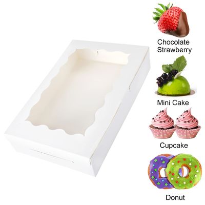 Conformité aux exigences spécifiques du client 12x12x12 boîtes de gâteaux de taille personnalisée avec fenêtres claires