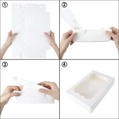 Conformité aux exigences spécifiques du client 12x12x12 boîtes de gâteaux de taille personnalisée avec fenêtres claires