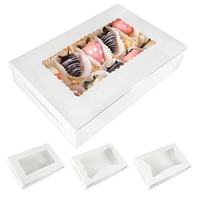 Conformité aux exigences spécifiques du client 12x12x12 boîtes de gâteaux de taille personnalisée avec fenêtres claires