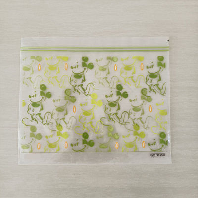 Sac à fermeture à glissière double en plastique Sandwich Fermeture à glissière en PE congélateur re-fermé Sacs de stockage de fruits