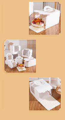 Boîte à gâteaux jetable à grande vitre transparente pour gâteau d'anniversaire en boulangerie
