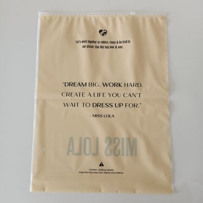 Impression gravure fermeture à glissière sac en plastique pour l'emballage de vêtements Logo personnalisé et étanche