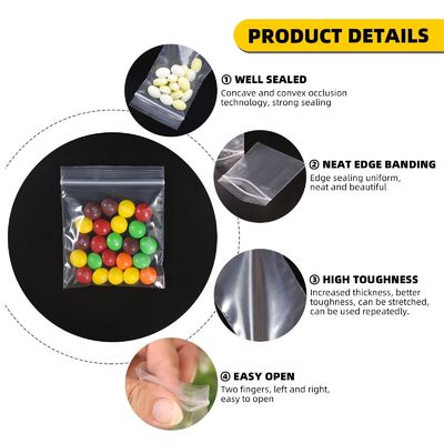 Emballage en plastique transparent pour polybag facile à ouvrir