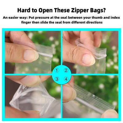 Emballage en plastique transparent pour polybag facile à ouvrir