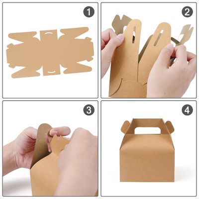 Boîte à gâteaux pliante en papier Kcraft personnalisée avec boîte-cadeau à fenêtre et certifiée ISO9001