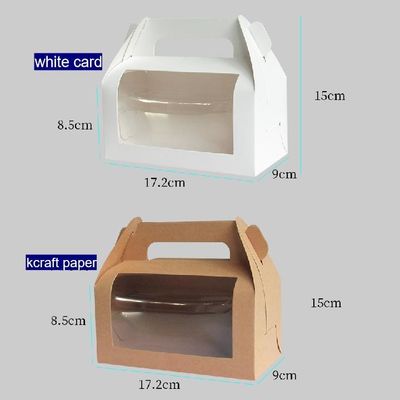 Boîte à gâteaux pliante en papier Kcraft personnalisée avec boîte-cadeau à fenêtre et certifiée ISO9001