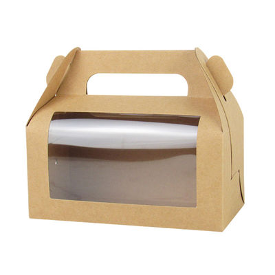 Boîte à gâteaux pliante en papier Kcraft personnalisée avec boîte-cadeau à fenêtre et certifiée ISO9001