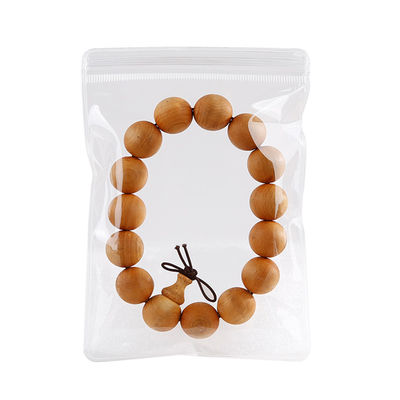 Fermeture à glissière Petits sacs à bijoux avec logo personnalisé Sacs d'oreille en plastique transparent épais
