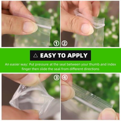 Sacs à fermeture à glissière en plastique transparent avec logo personnalisé et impression d'emballage 1-12 couleurs