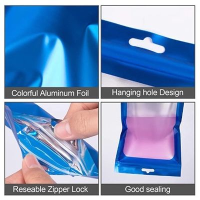 Cas de logo personnalisé Opp Packaging transparent Sacs en plastique stratifiés Sacs recouvertables pour les produits cosmétiques