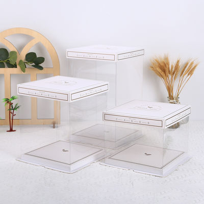 Emballage de gâteau de mariage de 4 à 14 pouces avec fenêtre transparente et boîtes auto-érigées