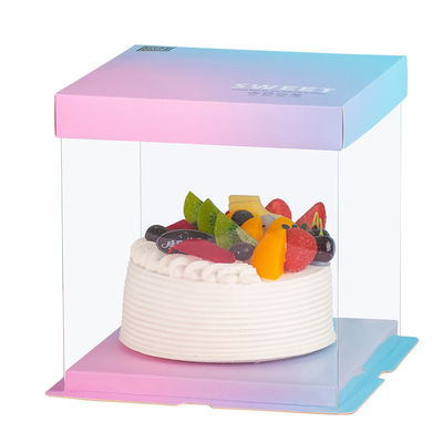 Emballage de gâteau de mariage de 4 à 14 pouces avec fenêtre transparente et boîtes auto-érigées