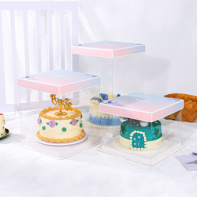 Emballage de gâteau de mariage de 4 à 14 pouces avec fenêtre transparente et boîtes auto-érigées