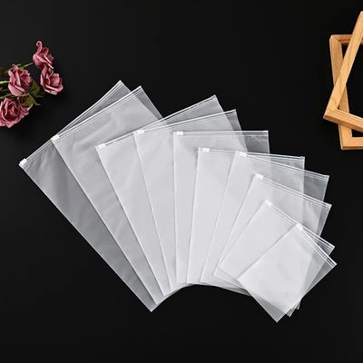 Impression personnalisée écologique Emballage en plastique transparent PE sac fermeture à glissière glacée
