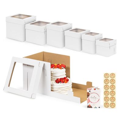 Boîtes à gâteaux personnalisées certifiées ISO9001 pour mariage et anniversaire 10x10x5 20x20x8