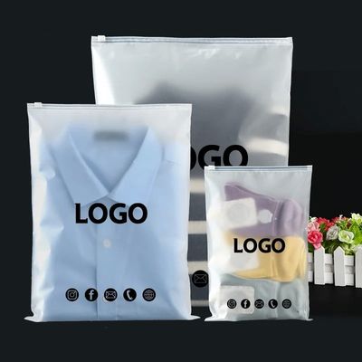 Impression personnalisée écologique Emballage en plastique transparent PE sac fermeture à glissière glacée