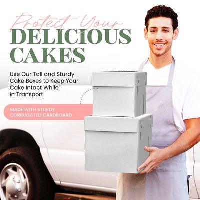 Boîtes à gâteaux personnalisées certifiées ISO9001 pour mariage et anniversaire 10x10x5 20x20x8