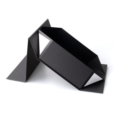 Flap personnalisé mat noir de luxe pliable papier dur fermeture magnétique boîte cadeau pour cadeaux